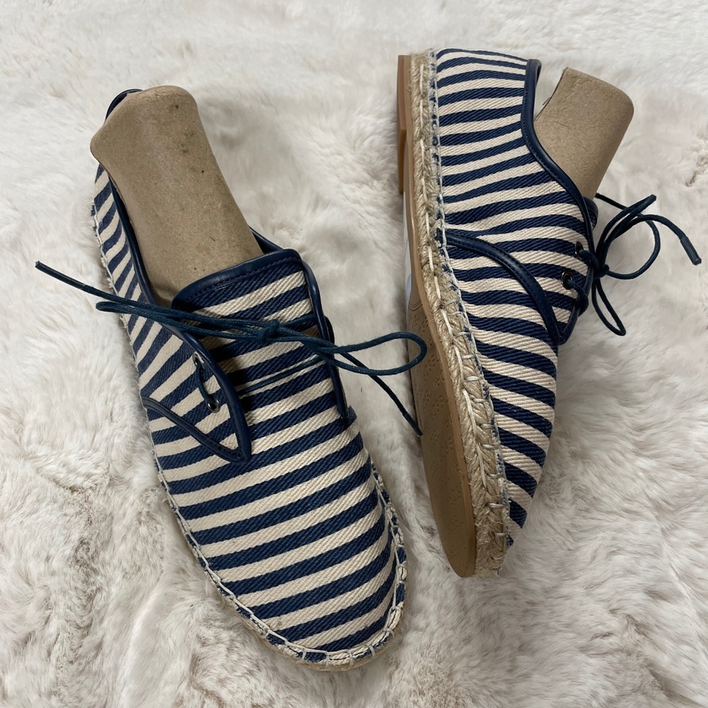 NEW Tesori nautical Canvas Espadrille sneaker sz 8